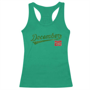 Retro Christmas December 25 Racerback Tank Top Retro Vintage Script Holiday Trip TS10 Irish Green Print Your Wear