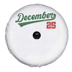 Retro Christmas December 25 Spare Tire Cover Retro Vintage Script Holiday Trip TS10 Print Your Wear