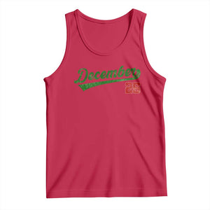 Retro Christmas December 25 Tank Top Retro Vintage Script Holiday Trip TS10 Red Print Your Wear