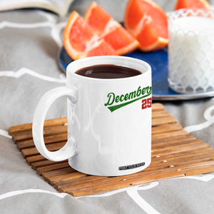 Retro Christmas December 25 Coffee Mug Retro Vintage Script Holiday Trip TS10 Print Your Wear