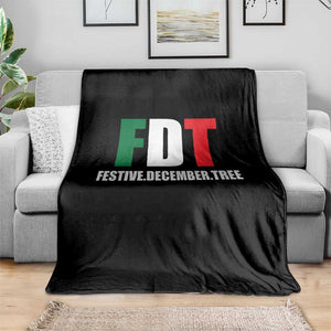 Subtle FDT Christmas Throw Blanket Hidden Message Funny Festive December Tree TS10 Print Your Wear