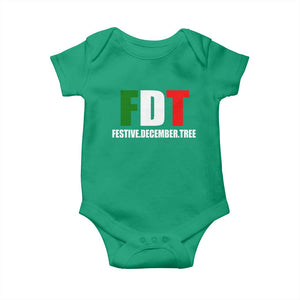 Subtle FDT Christmas Baby Onesie Hidden Message Funny Festive December Tree TS10 Irish Green Print Your Wear
