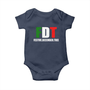 Subtle FDT Christmas Baby Onesie Hidden Message Funny Festive December Tree TS10 Navy Print Your Wear