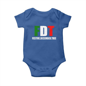 Subtle FDT Christmas Baby Onesie Hidden Message Funny Festive December Tree TS10 Royal Blue Print Your Wear