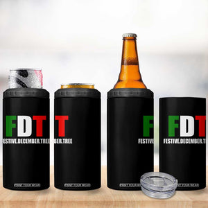 Subtle FDT Christmas 4 in 1 Can Cooler Tumbler Hidden Message Funny Festive December Tree TS10 Print Your Wear
