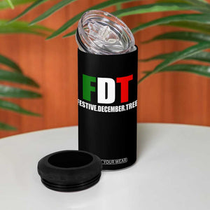 Subtle FDT Christmas 4 in 1 Can Cooler Tumbler Hidden Message Funny Festive December Tree TS10 Print Your Wear