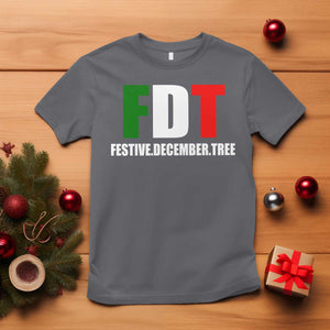 Subtle FDT Christmas T Shirt Hidden Message Funny Festive December Tree TS10 Charcoal Print Your Wear