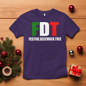 Subtle FDT Christmas T Shirt Hidden Message Funny Festive December Tree TS10 Purple Print Your Wear
