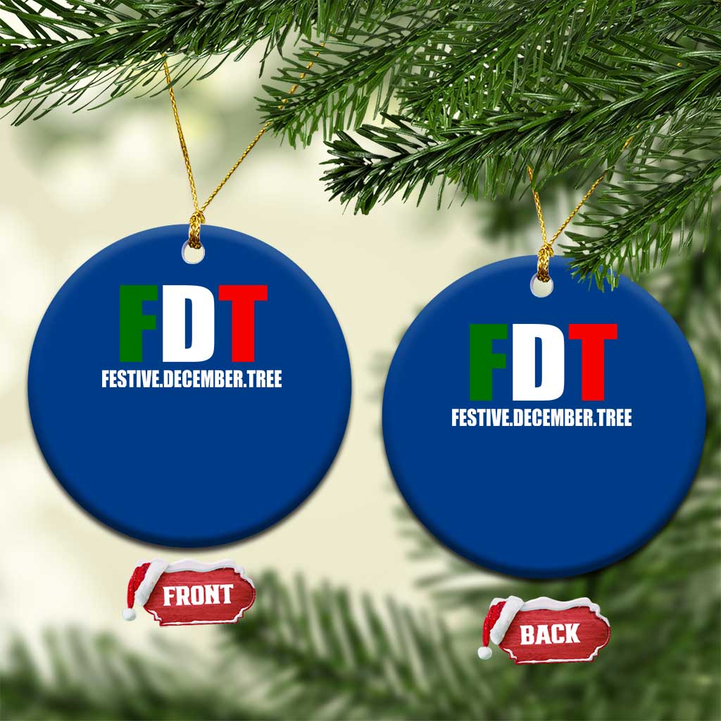 Subtle FDT Christmas Ceramic Ornament Hidden Message Funny Festive December Tree TS10 1pc Blue Print Your Wear