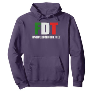 Subtle FDT Christmas Hoodie Hidden Message Funny Festive December Tree TS10 Purple Print Your Wear
