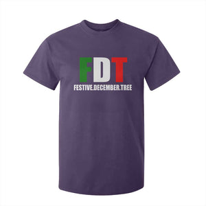 Subtle FDT Christmas T Shirt For Kid Hidden Message Funny Festive December Tree TS10 Purple Print Your Wear