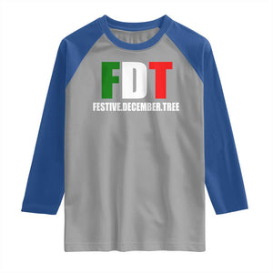 Subtle FDT Christmas Raglan Shirt Hidden Message Funny Festive December Tree TS10 Sport Gray Royal Print Your Wear