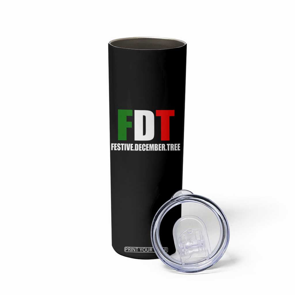 Subtle FDT Christmas Skinny Tumbler Hidden Message Funny Festive December Tree TS10 Print Your Wear