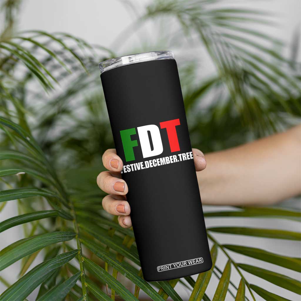 Subtle FDT Christmas Skinny Tumbler Hidden Message Funny Festive December Tree TS10 Print Your Wear
