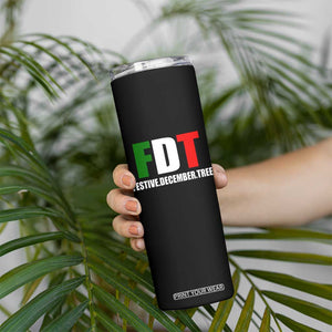 Subtle FDT Christmas Skinny Tumbler Hidden Message Funny Festive December Tree TS10 Print Your Wear