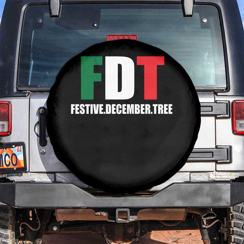 Subtle FDT Christmas Spare Tire Cover Hidden Message Funny Festive December Tree TS10 No hole Black Print Your Wear