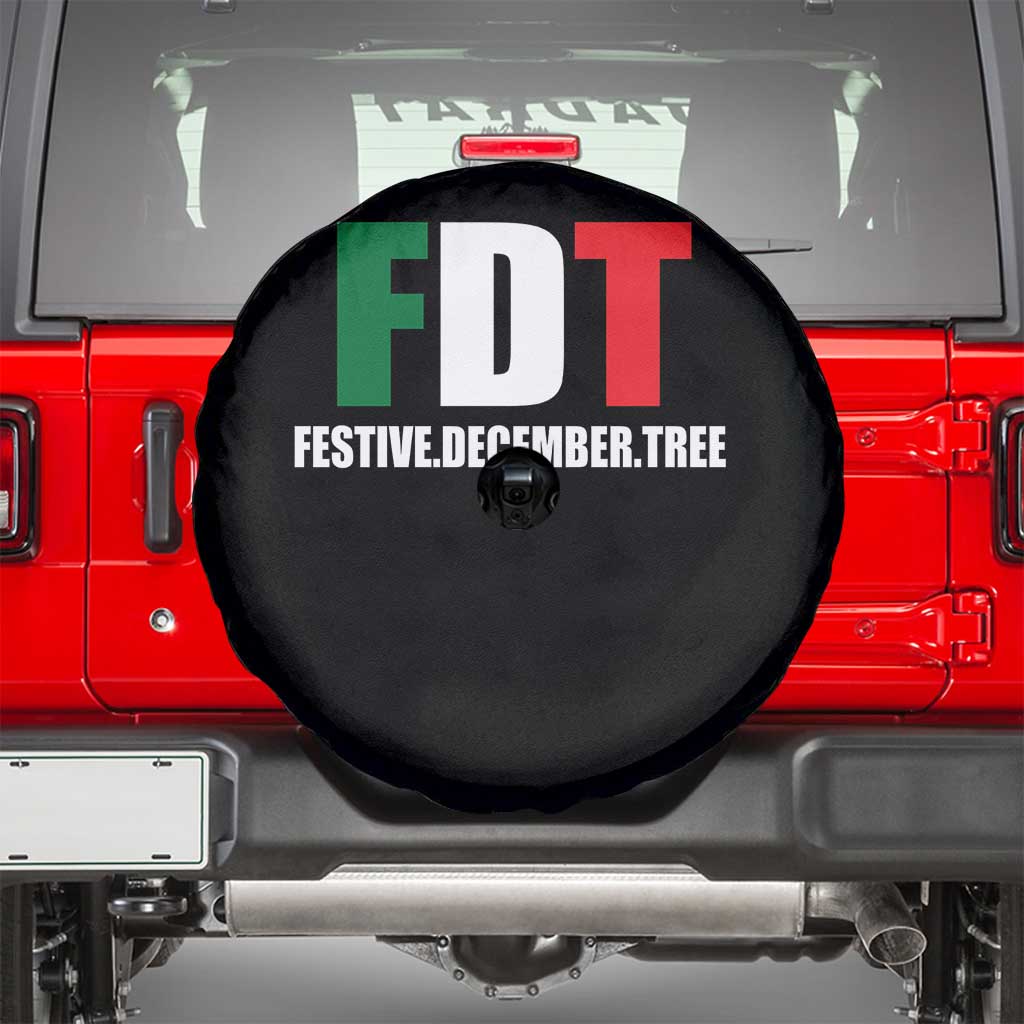 Subtle FDT Christmas Spare Tire Cover Hidden Message Funny Festive December Tree TS10 Black Print Your Wear