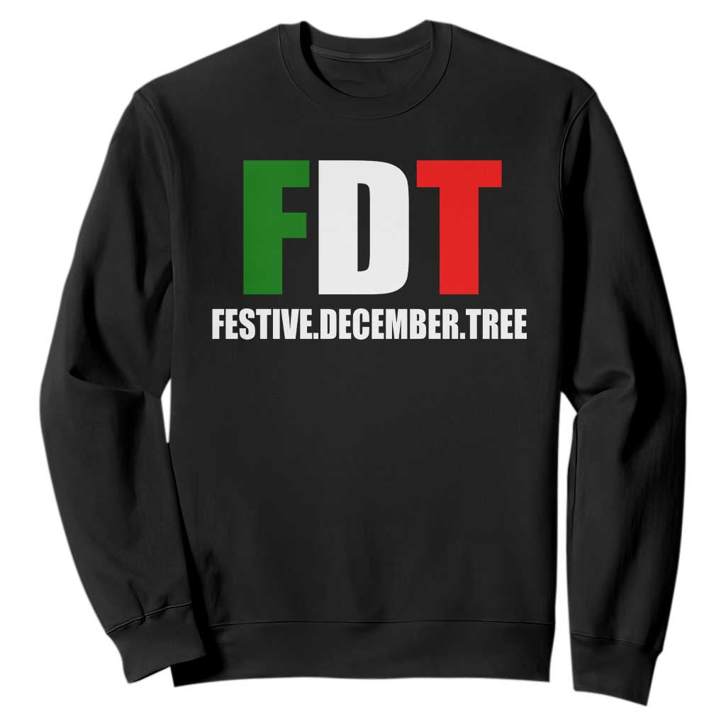 Subtle FDT Christmas Sweatshirt Hidden Message Funny Festive December Tree TS10 Black Print Your Wear