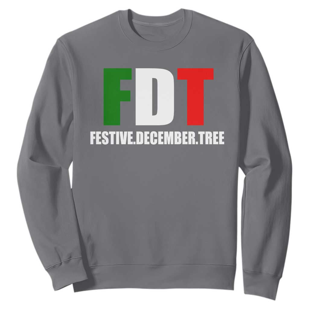 Subtle FDT Christmas Sweatshirt Hidden Message Funny Festive December Tree TS10 Charcoal Print Your Wear