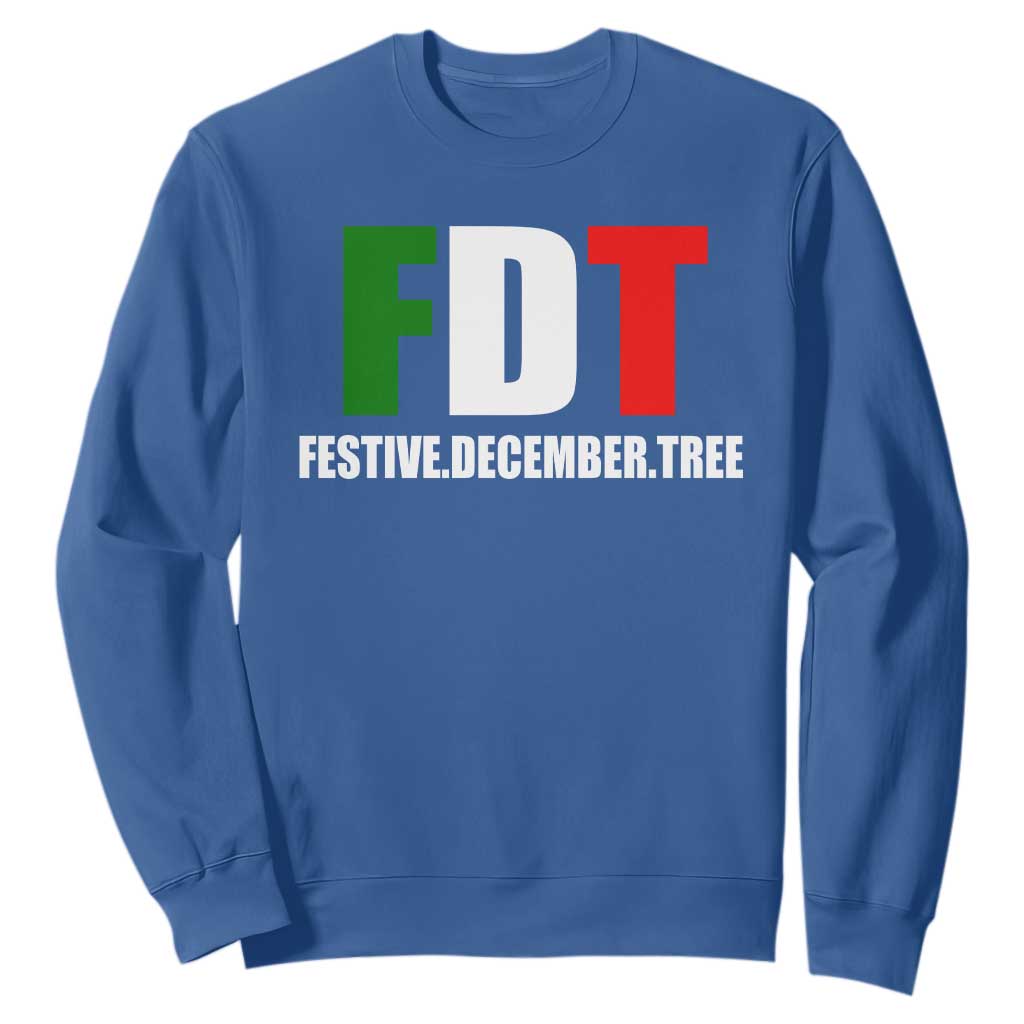Subtle FDT Christmas Sweatshirt Hidden Message Funny Festive December Tree TS10 Royal Blue Print Your Wear