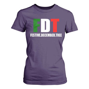 Subtle FDT Christmas T Shirt For Women Hidden Message Funny Festive December Tree TS10 Purple Print Your Wear