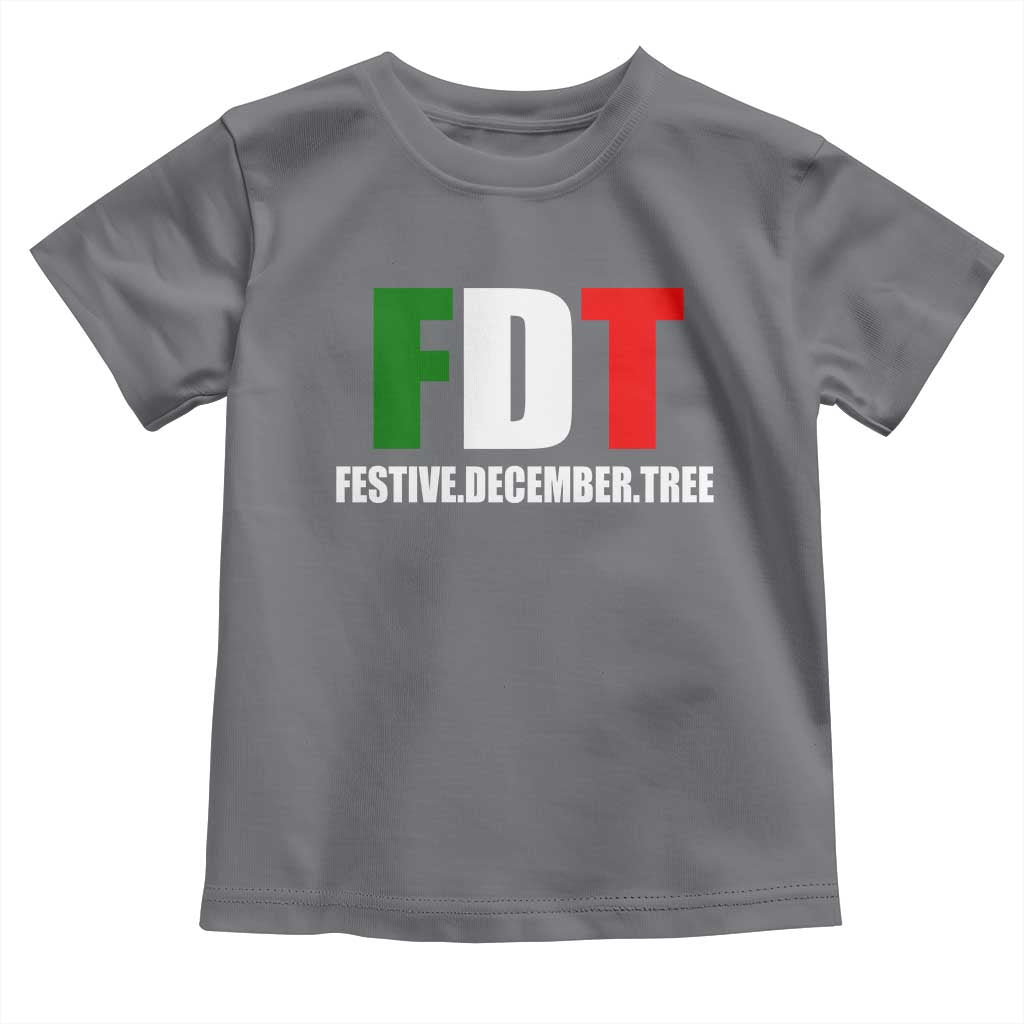 Subtle FDT Christmas Toddler T Shirt Hidden Message Funny Festive December Tree TS10 Charcoal Print Your Wear