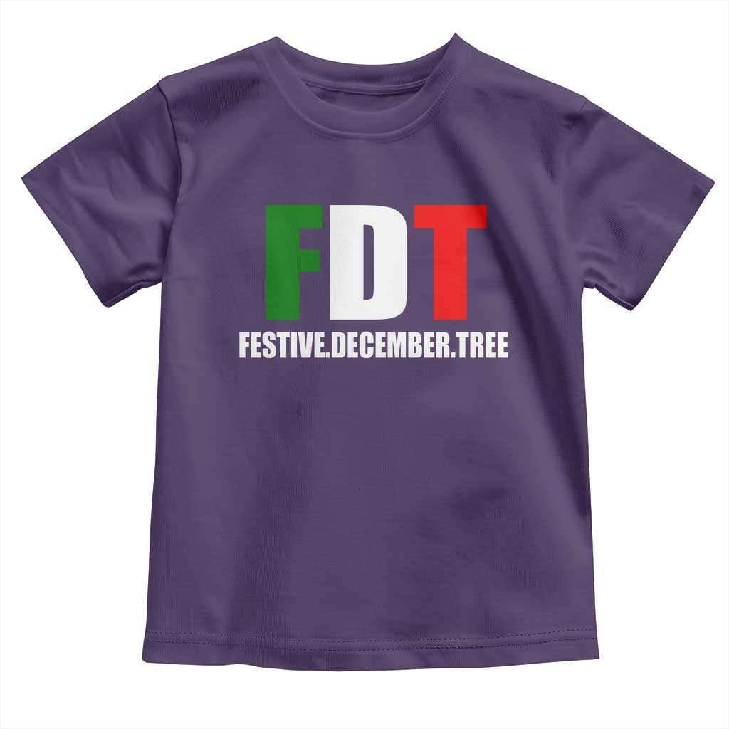 Subtle FDT Christmas Toddler T Shirt Hidden Message Funny Festive December Tree TS10 Purple Print Your Wear