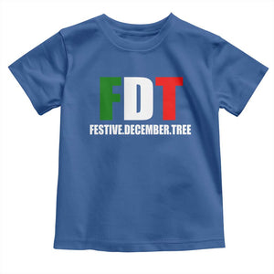 Subtle FDT Christmas Toddler T Shirt Hidden Message Funny Festive December Tree TS10 Royal Blue Print Your Wear