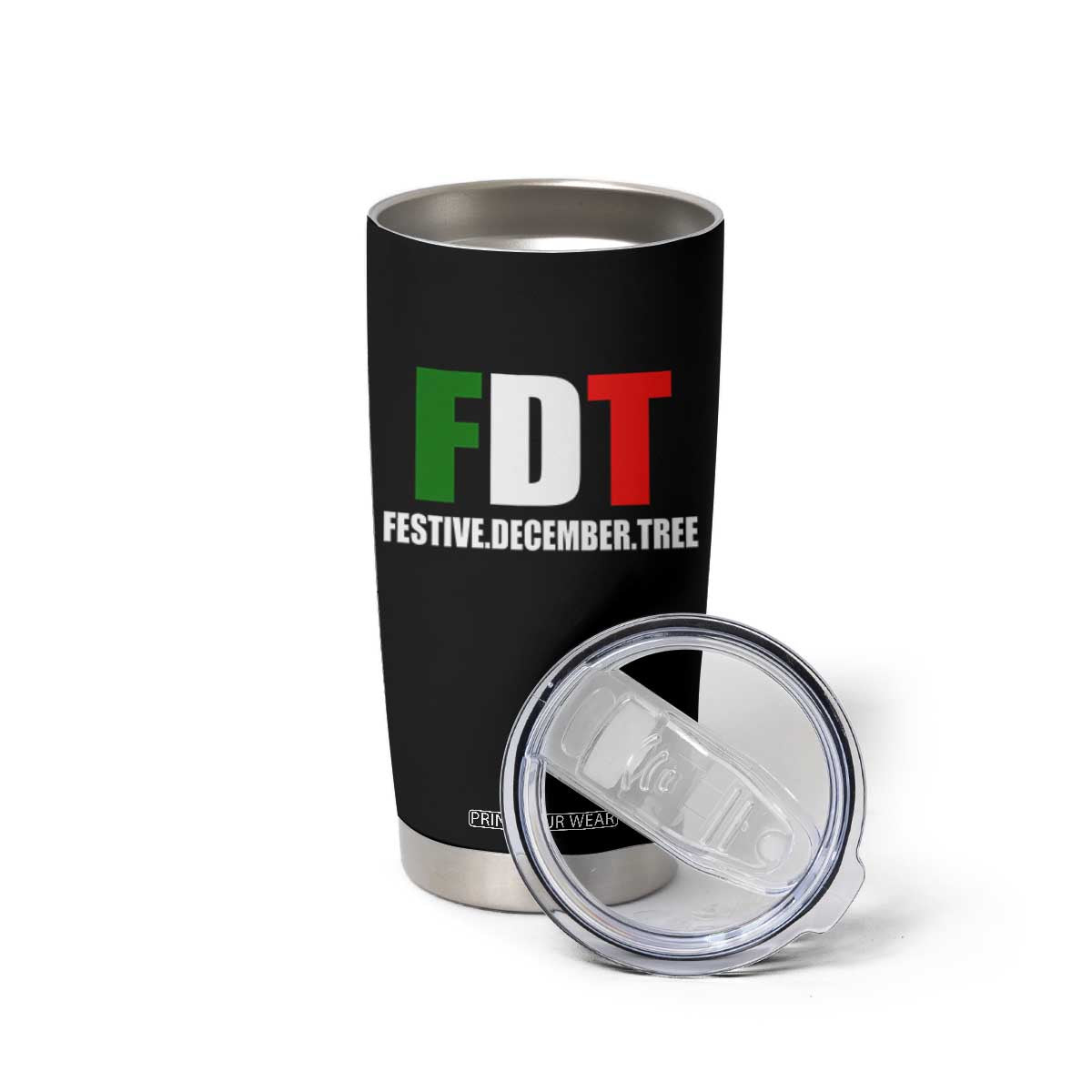 Subtle FDT Christmas Tumbler Cup Hidden Message Funny Festive December Tree TS10 Print Your Wear