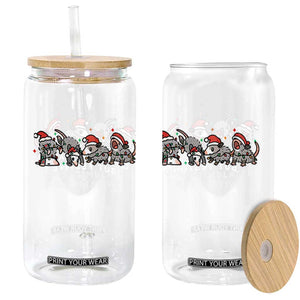 Overstimulated But Festive Possum Christmas Glass Can Funny Opossum Xmas Meme TS10 Print Your Wear