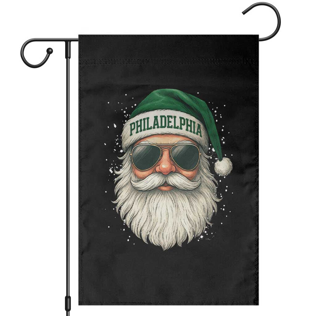 Christmas Philadelphia Fan Garden Flag Funny Retro Santa Philly Lovers TS10 Black Print Your Wear