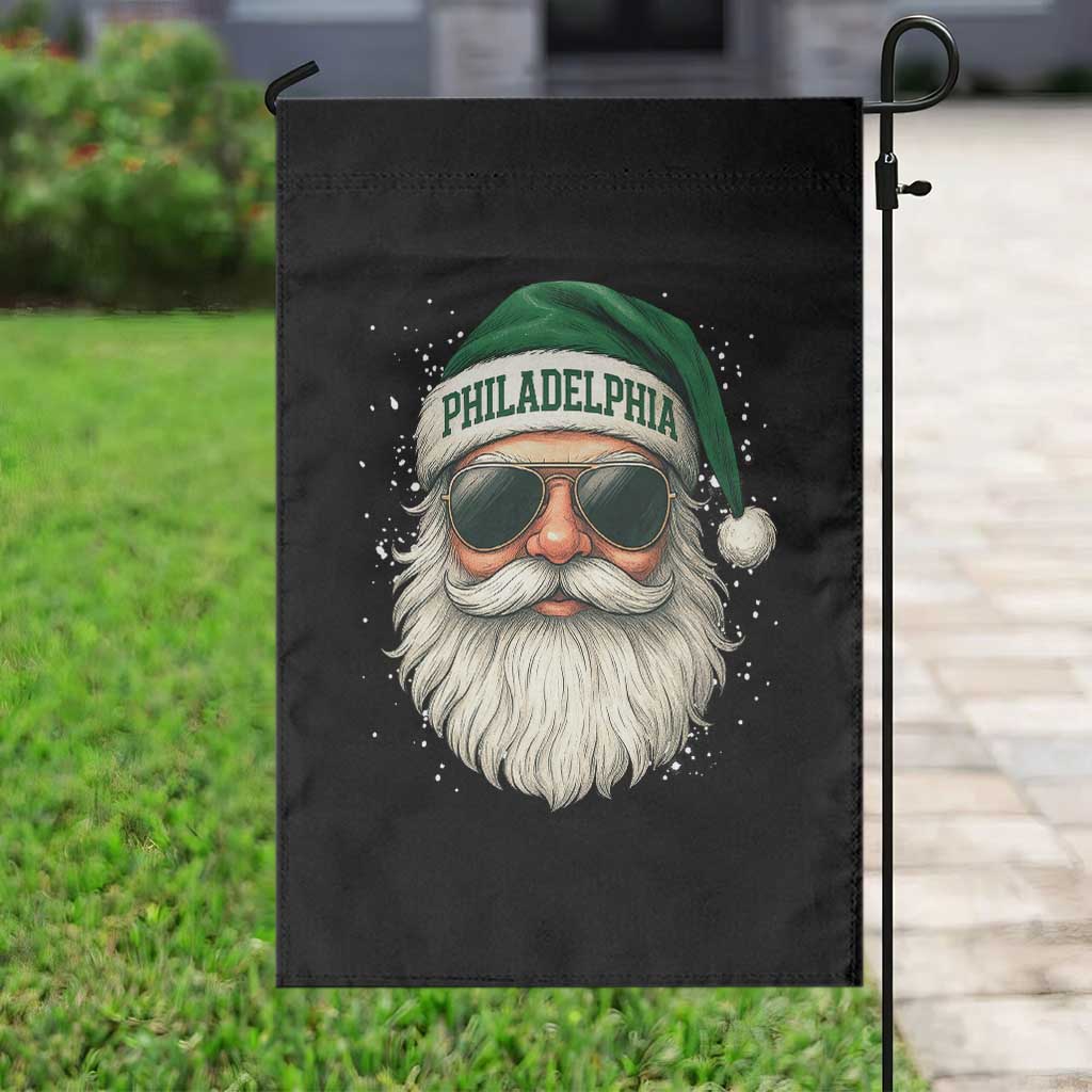 Christmas Philadelphia Fan Garden Flag Funny Retro Santa Philly Lovers TS10 Print Your Wear