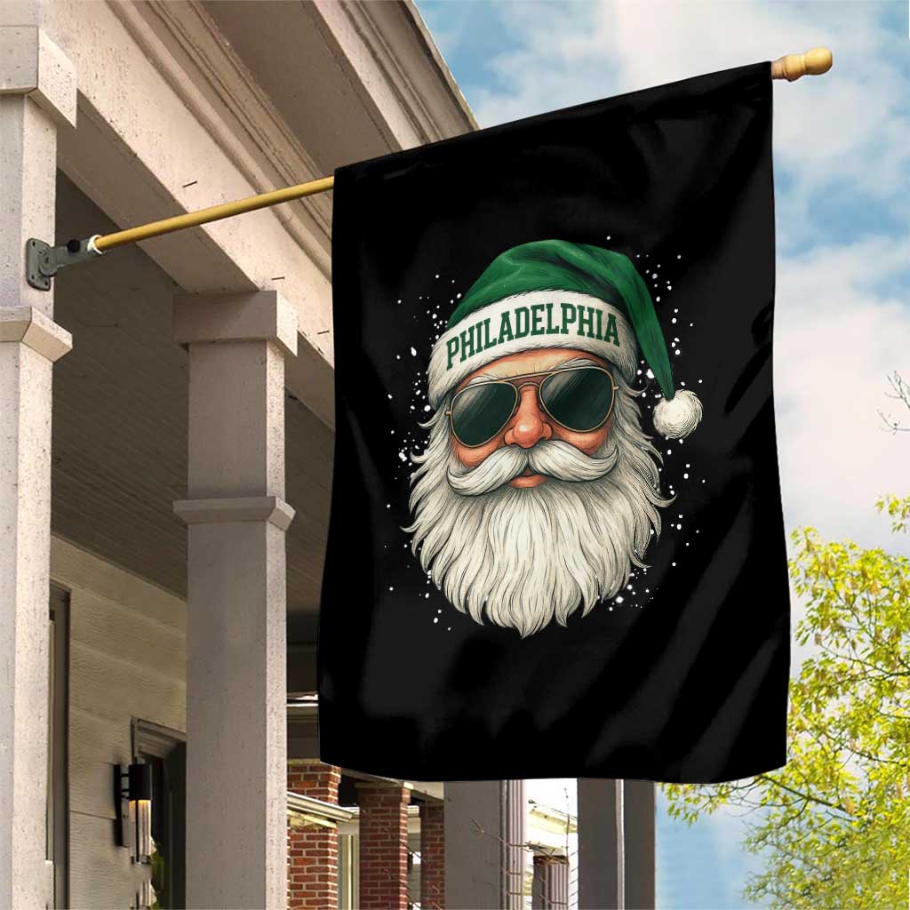 Christmas Philadelphia Fan Garden Flag Funny Retro Santa Philly Lovers TS10 Print Your Wear