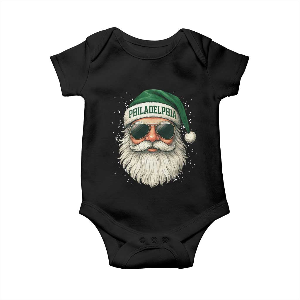 Christmas PFE Baby Onesie Funny Retro Santa Philly Lovers TS10 Black Print Your Wear