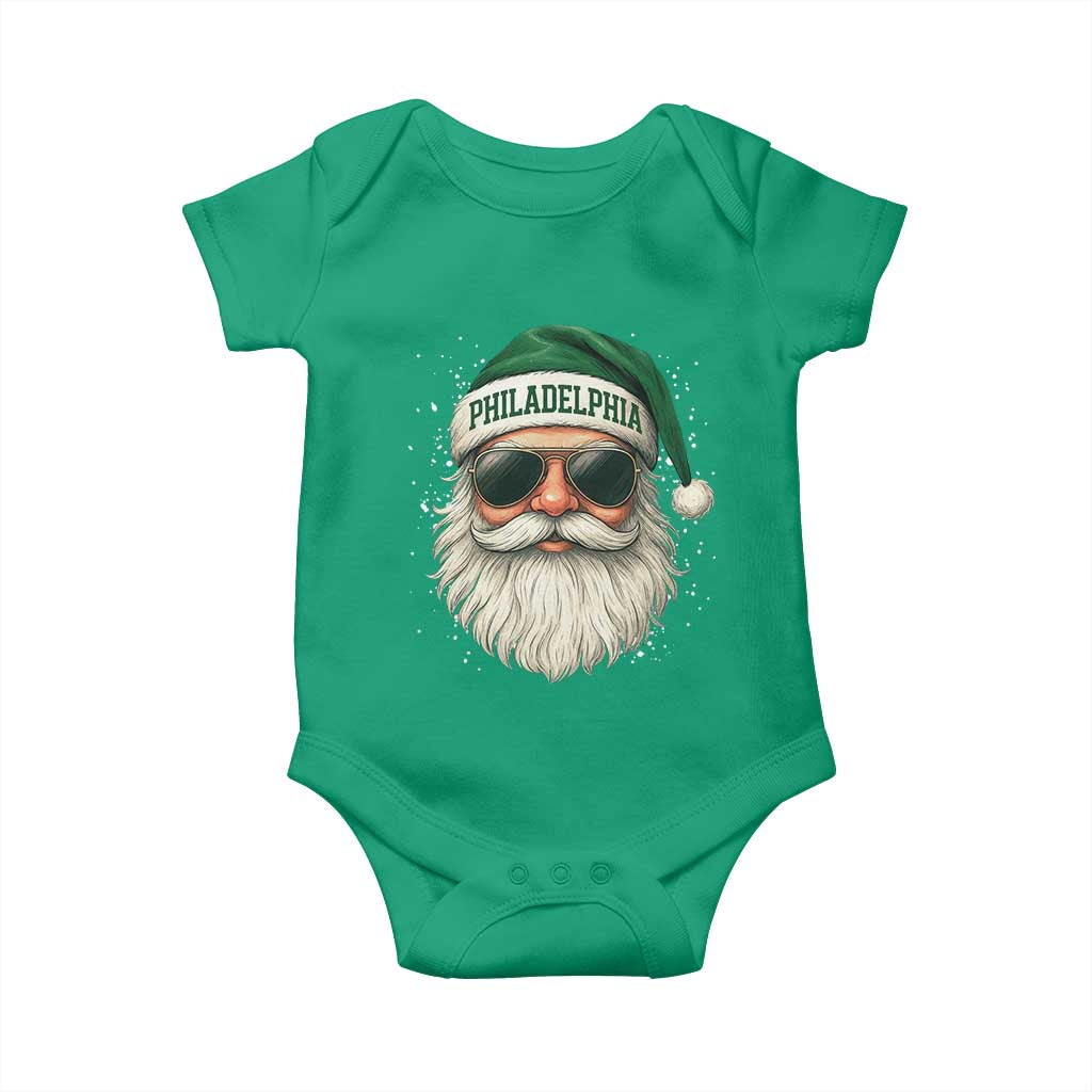 Christmas PFE Baby Onesie Funny Retro Santa Philly Lovers TS10 Irish Green Print Your Wear