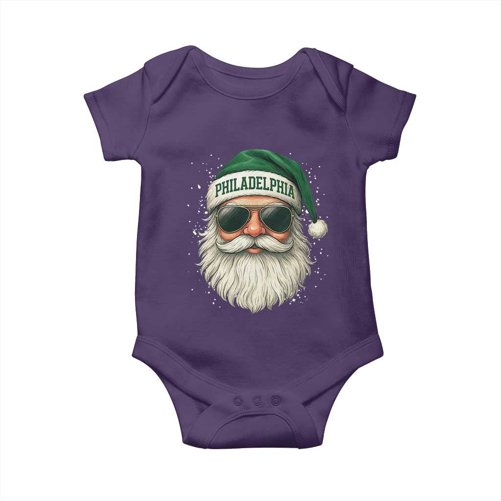 Christmas PFE Baby Onesie Funny Retro Santa Philly Lovers TS10 Purple Print Your Wear