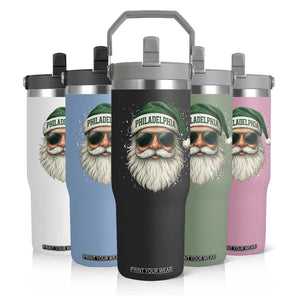 Christmas PFE Flip Straw Tumbler Funny Retro Santa Philly Lovers TS10 Print Your Wear