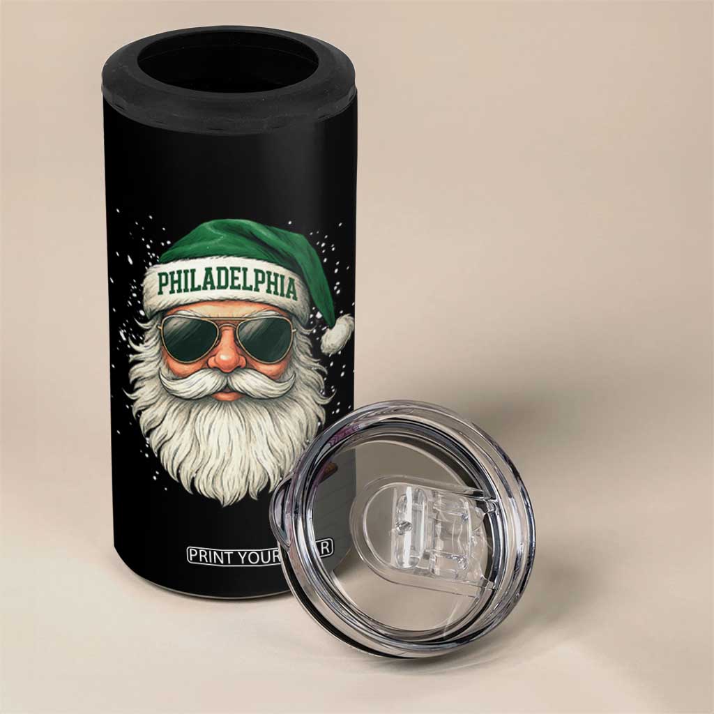 Christmas PFE 4 in 1 Can Cooler Tumbler Funny Retro Santa Philly Lovers TS10 Print Your Wear