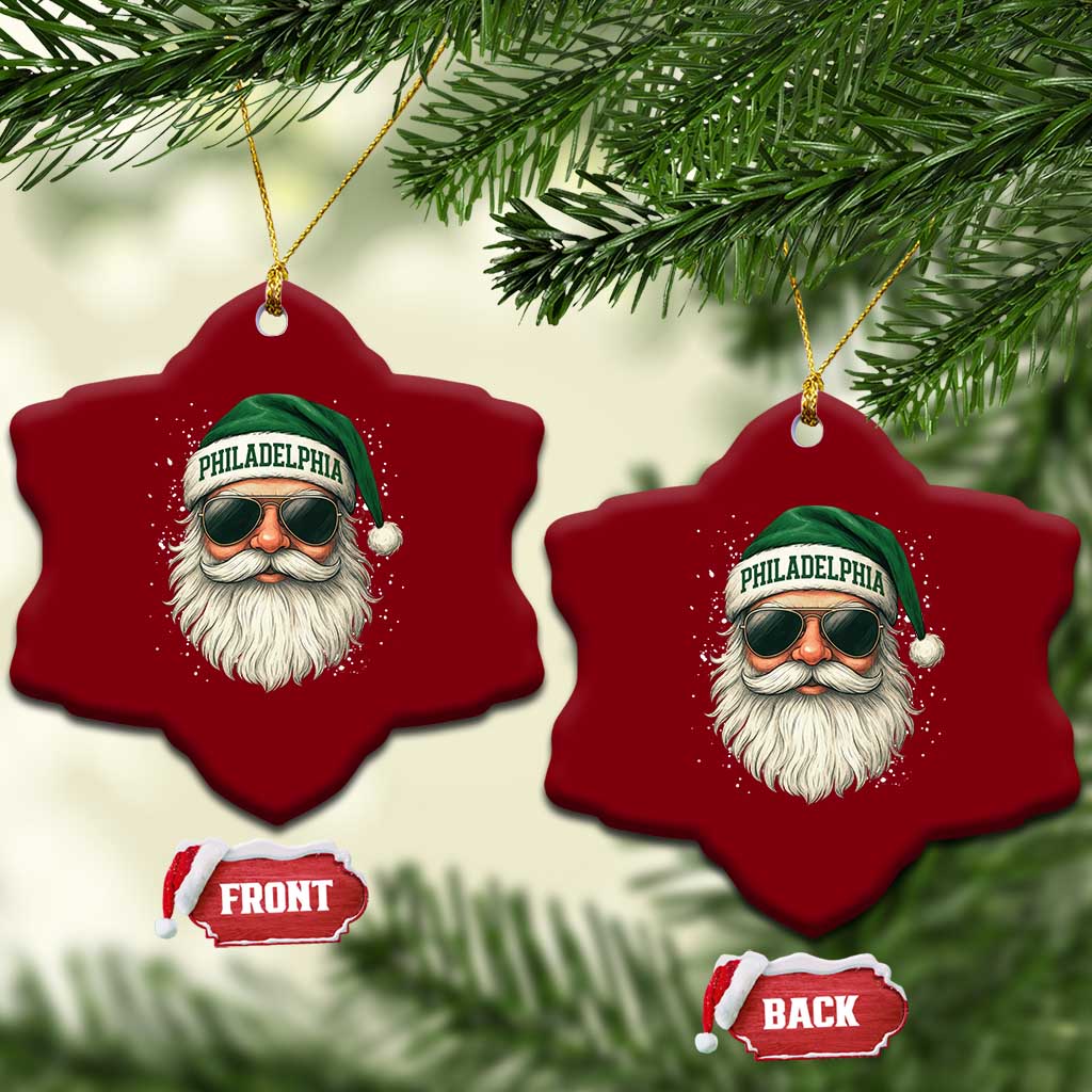 Christmas PFE Ceramic Ornament Funny Retro Santa Philly Lovers TS10 Print Your Wear