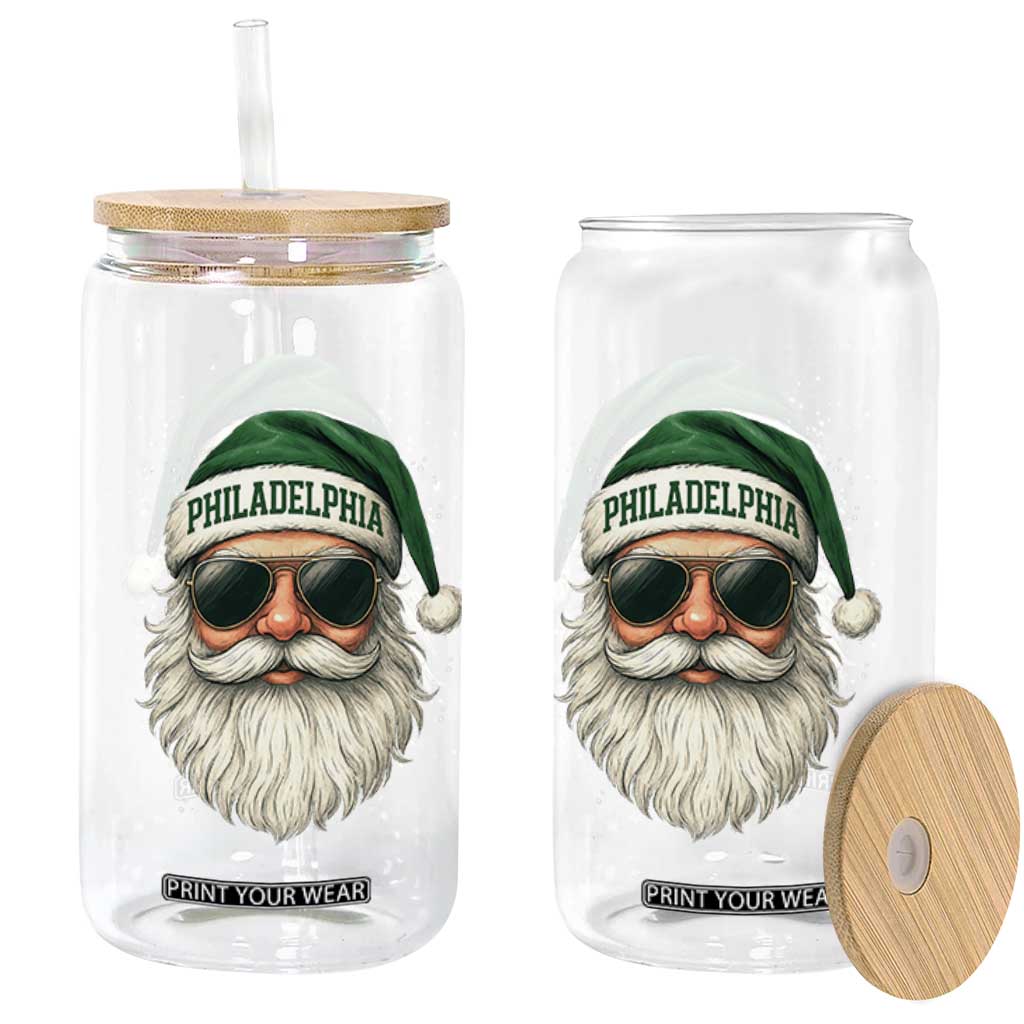 Christmas PFE Glass Can Funny Retro Santa Philly Lovers TS10 Print Your Wear