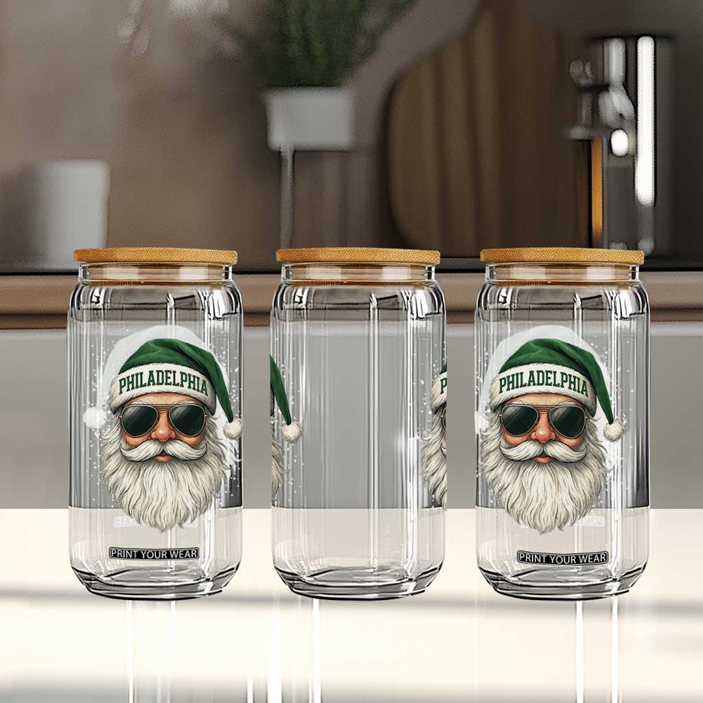 Christmas PFE Glass Can Funny Retro Santa Philly Lovers TS10 Print Your Wear