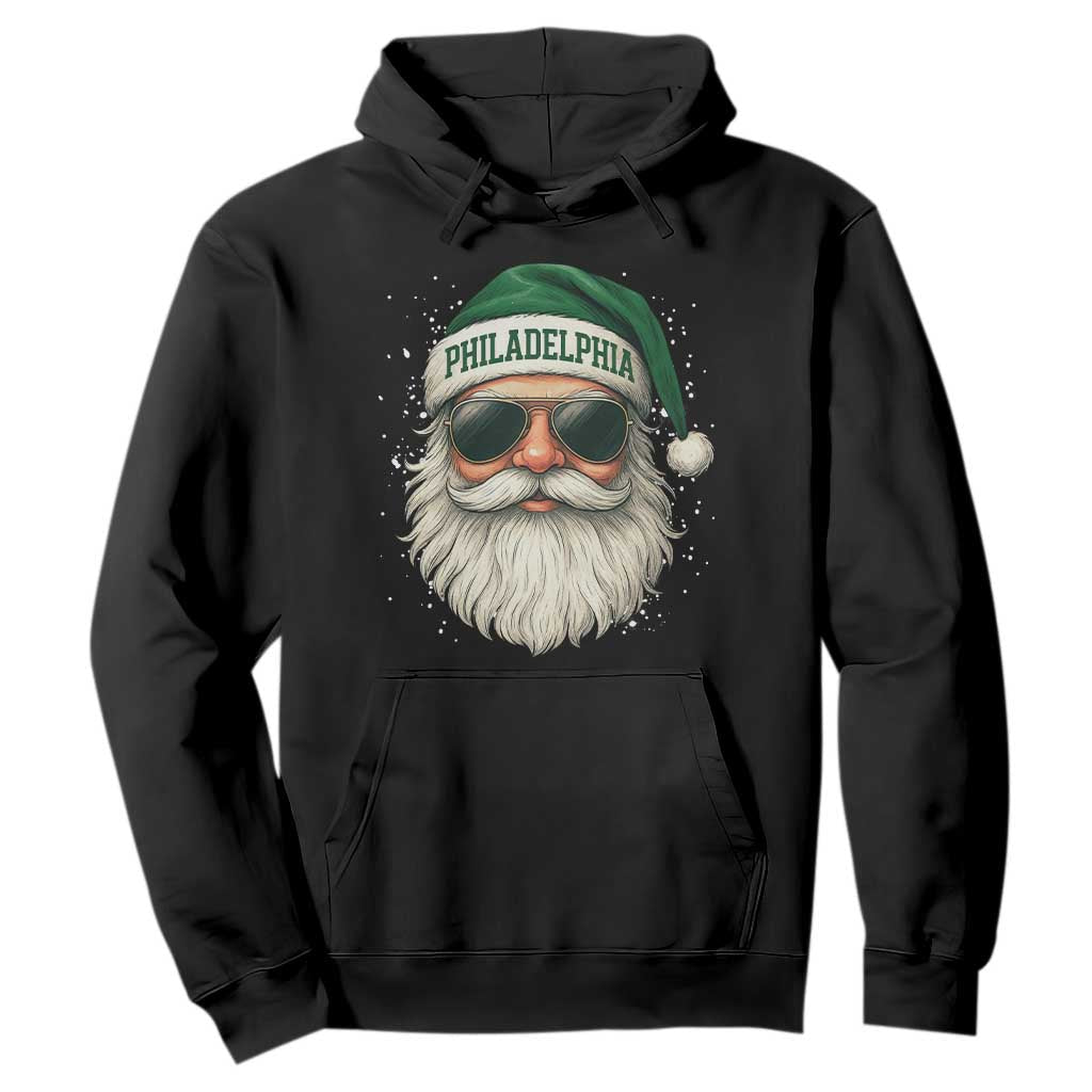 Christmas Philadelphia Fan Hoodie Funny Retro Santa Philly Lovers TS10 Black Print Your Wear