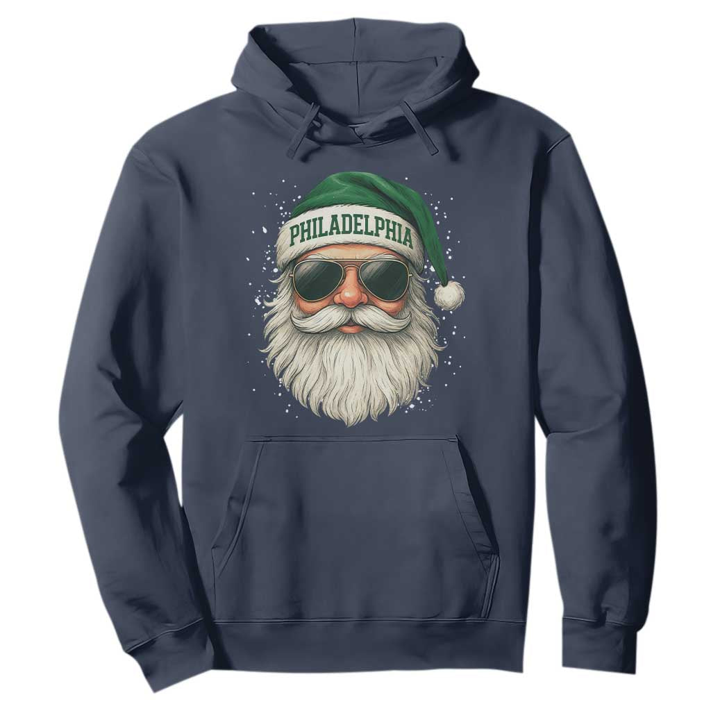 Christmas Philadelphia Fan Hoodie Funny Retro Santa Philly Lovers TS10 Navy Print Your Wear