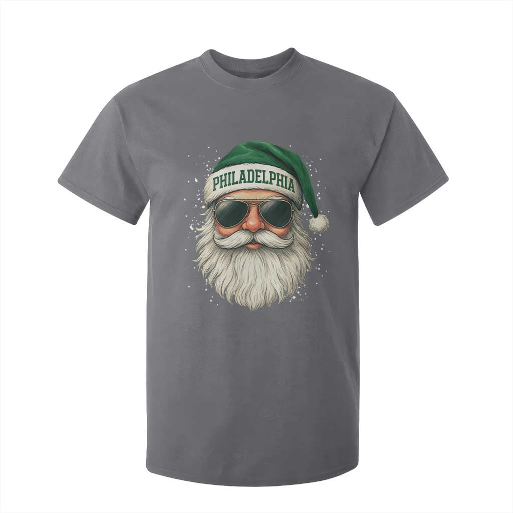 Christmas Philadelphia Fan T Shirt For Kid Funny Retro Santa Philly Lovers TS10 Charcoal Print Your Wear