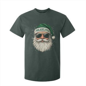 Christmas Philadelphia Fan T Shirt For Kid Funny Retro Santa Philly Lovers TS10 Dark Forest Green Print Your Wear