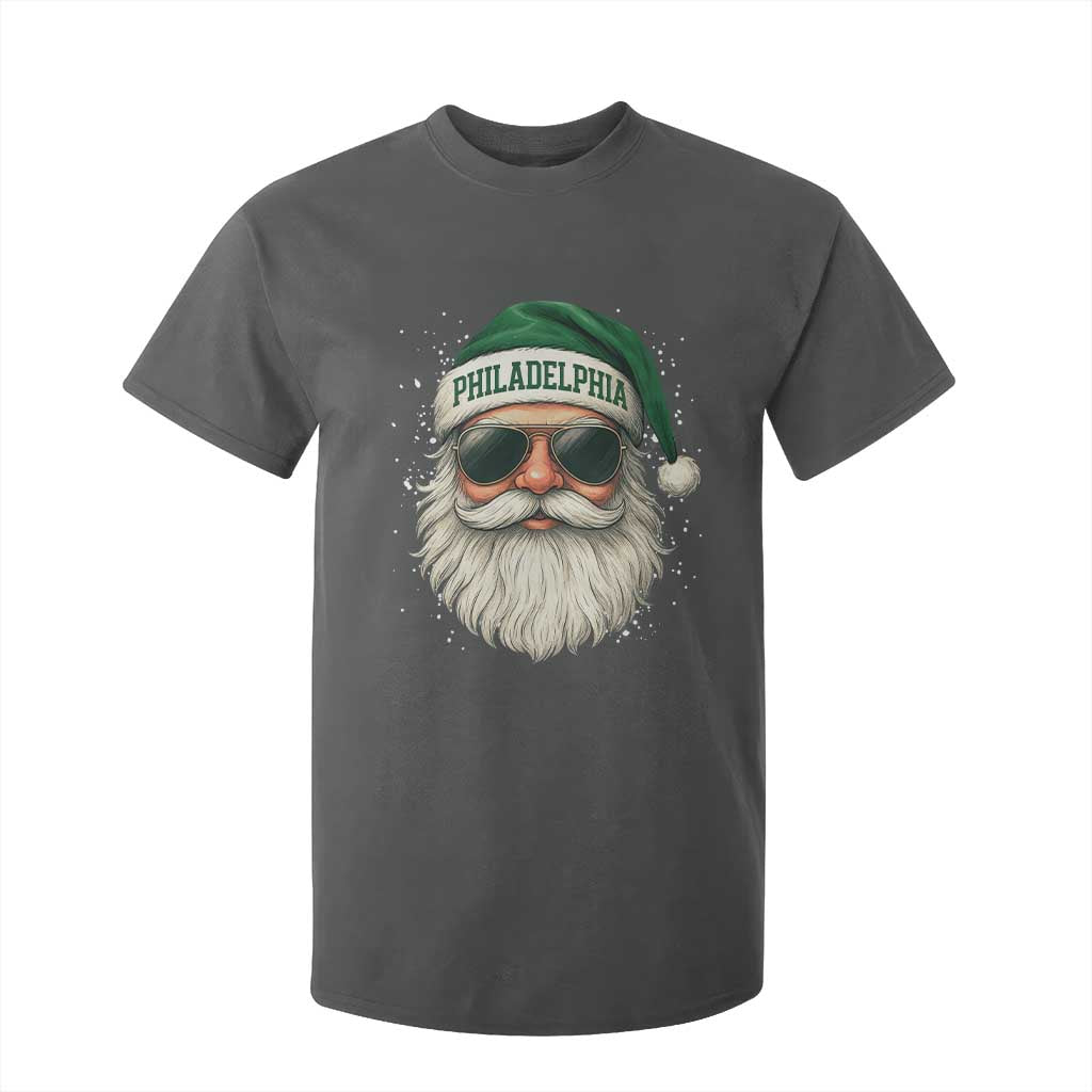 Christmas Philadelphia Fan T Shirt For Kid Funny Retro Santa Philly Lovers TS10 Dark Heather Print Your Wear