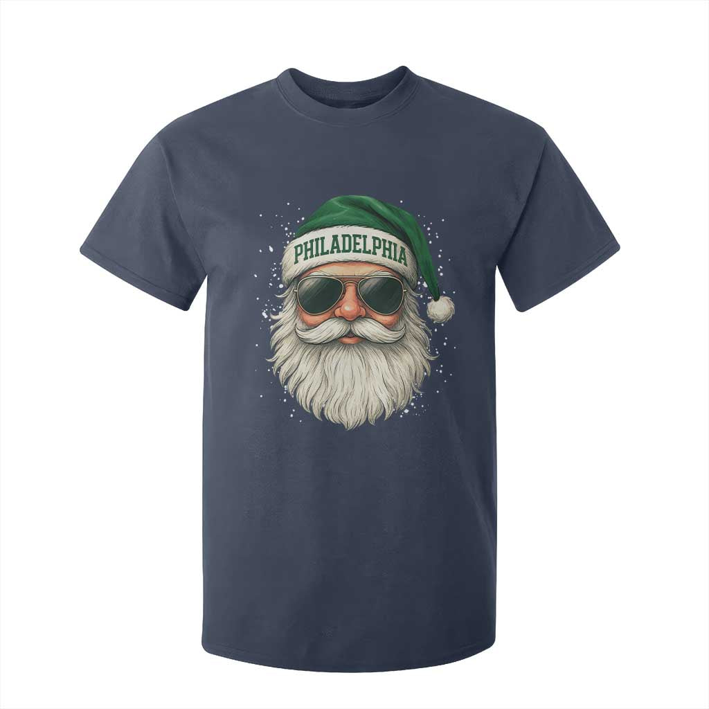 Christmas Philadelphia Fan T Shirt For Kid Funny Retro Santa Philly Lovers TS10 Navy Print Your Wear