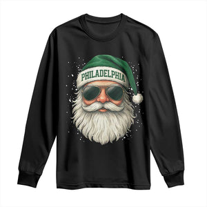 Christmas PFE Long Sleeve Shirt Funny Retro Santa Philly Lovers TS10 Black Print Your Wear
