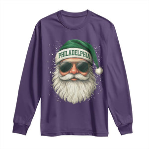 Christmas PFE Long Sleeve Shirt Funny Retro Santa Philly Lovers TS10 Purple Print Your Wear