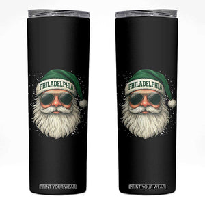 Christmas Philadelphia Fan Skinny Tumbler Funny Retro Santa Philly Lovers TS10 Black Print Your Wear